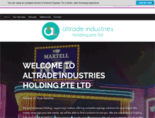 Tablet Screenshot of altradeindustries.com